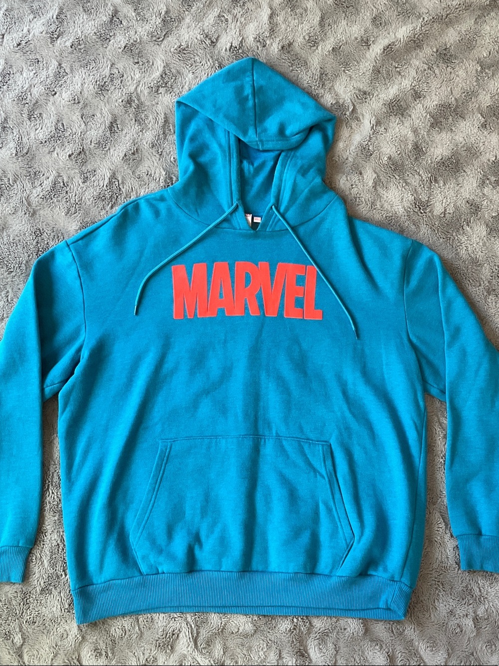 Marvel Men's Teal Crewneck Hoodie